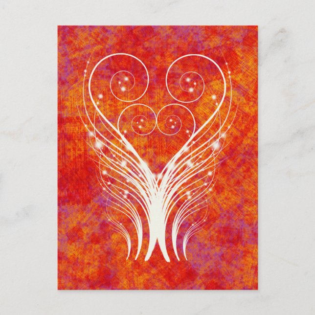 FEATHERY SWIRLS VYKORT (Framsida)