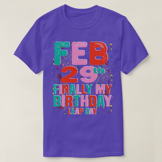 feb 29:e min födelsedagspressdag t shirt (Design framsida)