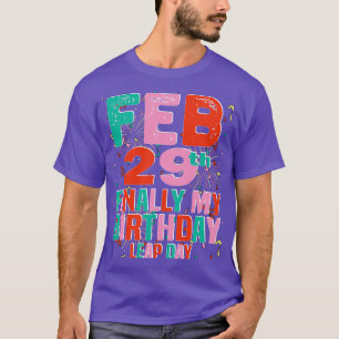 feb 29:e min födelsedagspressdag t shirt