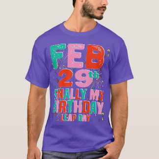 feb 29:e min födelsedagspressdag t shirt