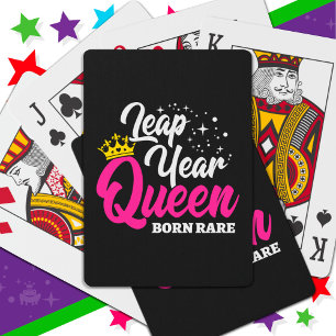 Feb 29 Leap Year Queen Leap Day Birthday Born Säll Casinokort