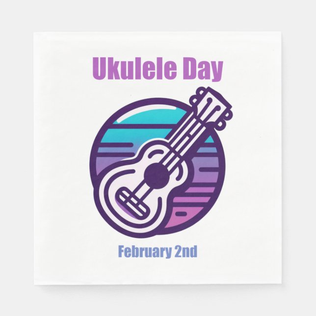 Feb 2:a - Ukuleledagen Pappersservett (Framsidan)