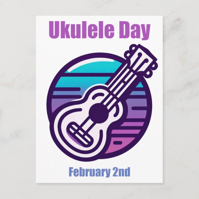 Feb 2:a - Ukuleledagen Vykort (Framsida)
