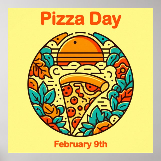 Feb 9:e Pizzadagen Poster (Framsidan)