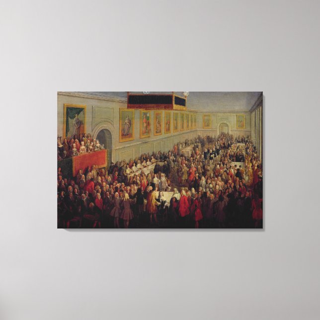 Feber efter Louis XV-koronation Canvastryck (Framsida)