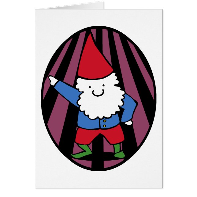 Feber för diskoGnomenatt Hälsningskort (Framsidan)