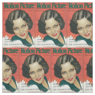 Februari 1931 Filmmunk Gloria Swanson-täckblad Tyg