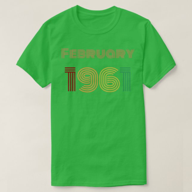 Februari 1961 Vintagens utformning T Shirt (Design framsida)