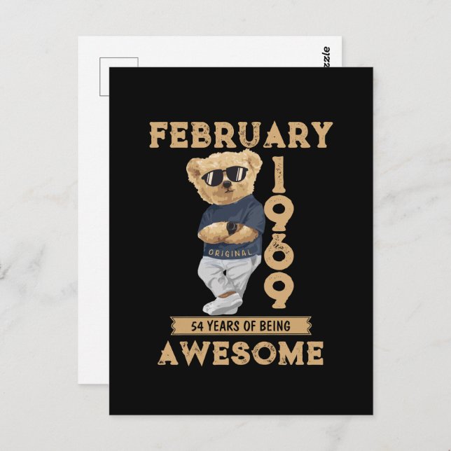 Februari 1969 54 års vistelse i Fantastisk Vykort (Fram/baksida)