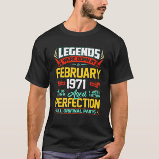 Februari 1971 51Åldersgåva 51 år gammal Manar W T Shirt