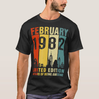 Februari 1982 Begränsad utgåva 40 år av AW T Shirt