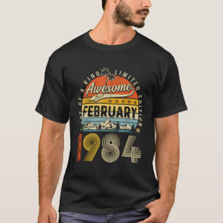 Februari 1984 Vintage 39 Födelsedag 39 år T Shirt