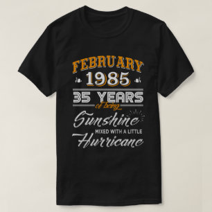 Februari 1985 35 års Bröllop-jubileumsgåvor T Shirt