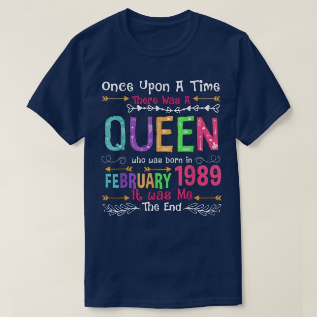 Februari 1989 33:e dagen 33:e år gammal made in t shirt (Design framsida)
