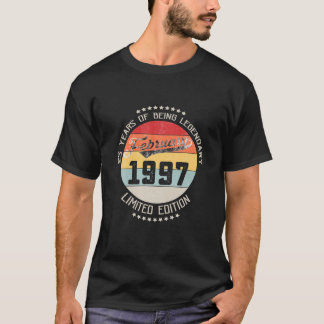 februari 1997 25 år gammal födelsedag 25 år t shirt