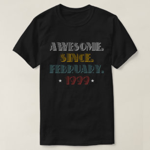 Februari 1999 T-tröja 20 år gammal 20th födelse T Shirt