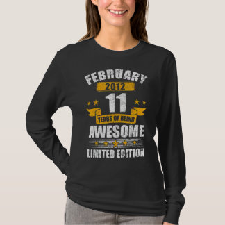 Februari 2012 11 års ålder av Fantastisk 11:e föde T Shirt