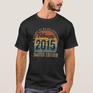 Februari 2015 8 år av Fantastisk Retro 8th B T Shirt