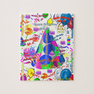 Februari, 29 Birthday Jigszle Puzzle Pussel