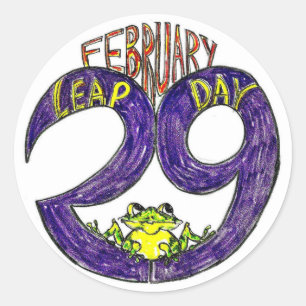 FEBRUARI 29 LEAP-DAG RUNT KLISTERMÄRKE