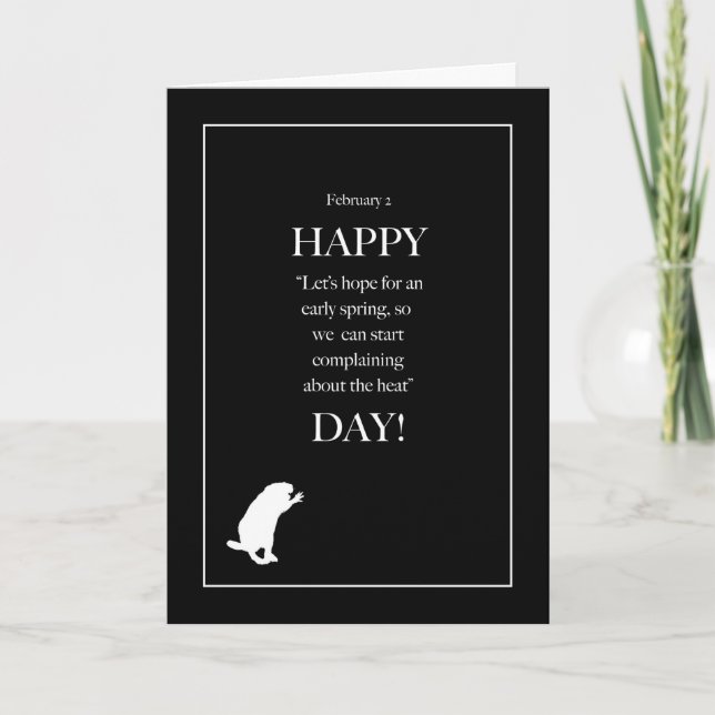 Februari 2, humoristisk Groundhog dag Kort (Framsida)