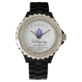 Februari Amethyst Watch - Time for Inner Peace & C Armbandsur