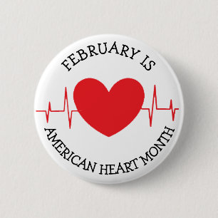 Februari är amerikansk hjärtmånad knapp