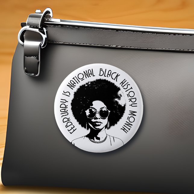 Februari är National Black History Month Knapp (Skapare uppladdad)
