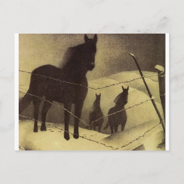 februari av Grant Wood Vykort (Framsida)