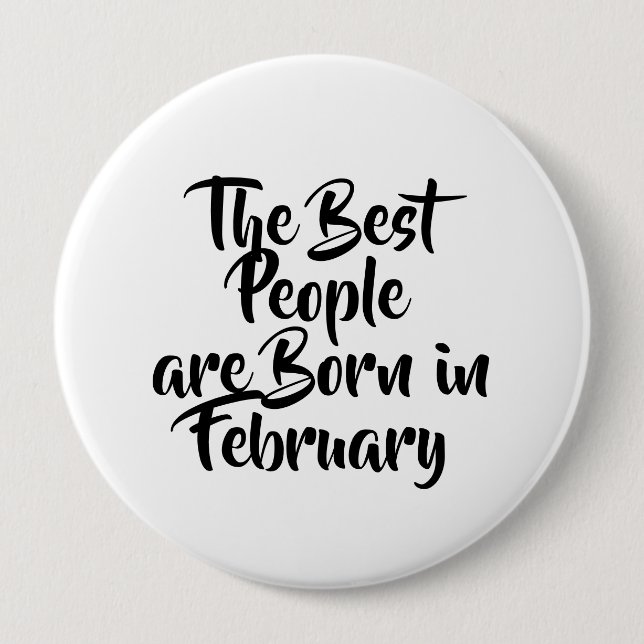 "februari" Birthday Button Knapp (Framsida)