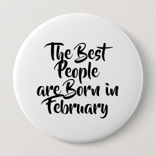 "februari" Birthday Button Knapp
