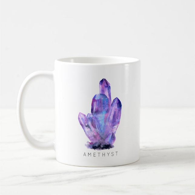 Februari Birthstone - Amethyst mugg för vattenfärg (Vänster)