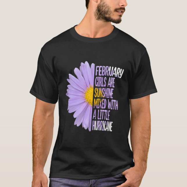 Februari Daisy Aster T Shirt (Framsida)
