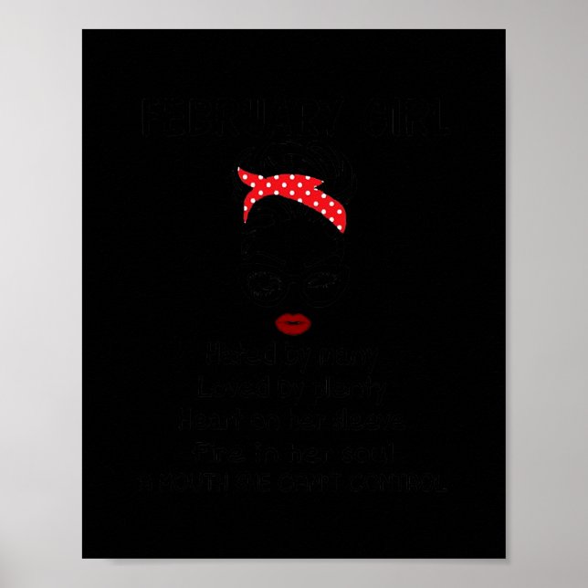Februari-flicka som är kär i många av många som äl poster (Framsidan)