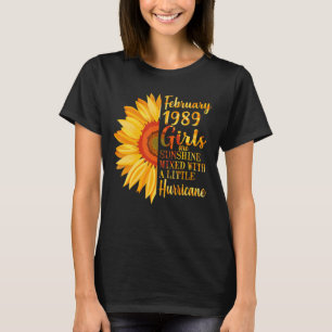 Februari Flickor 1989 Skeppsgåvor 34:e födelsedags T Shirt