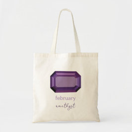 Februari Födelse Sten Amethyst Tygkasse