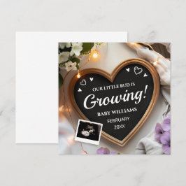 Februari Födelsedag Flower Baby Inbjudningar