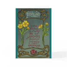 Februari födelsedagPrimrose & Amethyst