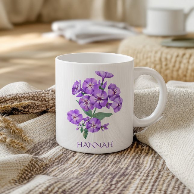 Februari Födelsemånad Blomma Lila Viol Kaffemugg (Skapare uppladdad)