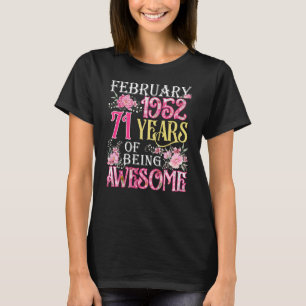 Februari Girl 1952 71th Birthday 71 Years T Shirt