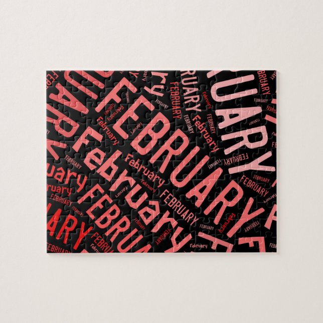 Februari Heart Pussel (Horisontell)