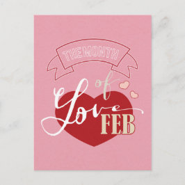 Februari - Månad i kärlek Vykort