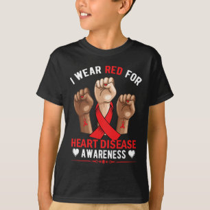 Februari Vi Bära Red Heart Disease Awareness Ameri T Shirt