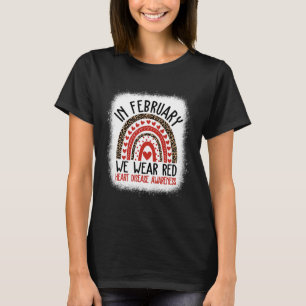 Februari Vi Bära Red Heart Disease Awareness T Shirt