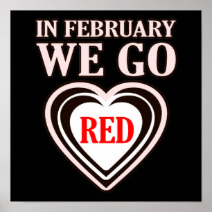 Februari Vi går till Red Heart Disease Awareness S Poster