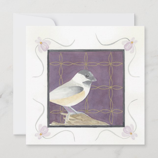 Februari; Violer & Talgoxe; Greeting Card Kort (Framsida)