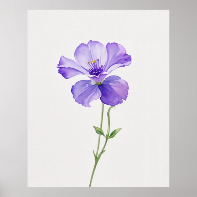 Februari Violet Birth Flower Poster (Framsidan)