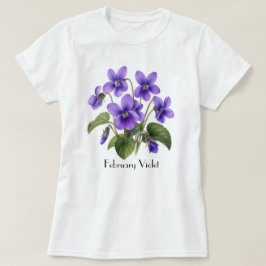 Februari Violetta Blommor T-Shirt