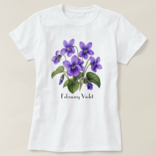 Februari Violetta Blommor T-Shirt
