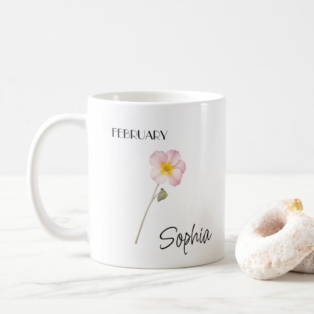 Februariblomma Personlig Kaffemugg (Med munk)